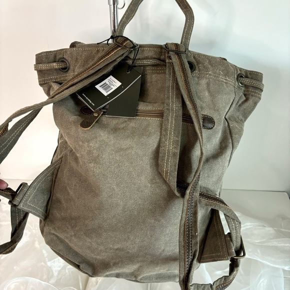 Myra Bag Large Old Howard Burlesque Upcycled Canvas Backpack S-0829 main image 7
